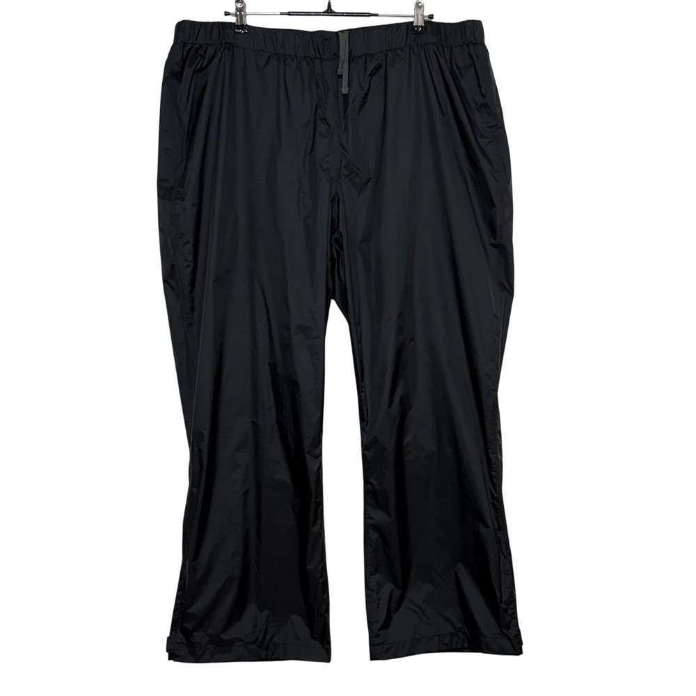 Columbia Rain Pants Women 2X 42X31 Black Omni-Tech Storm Surge Waterproof Nylon